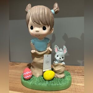 NWT Precious Moments Easter Girl w/Dog